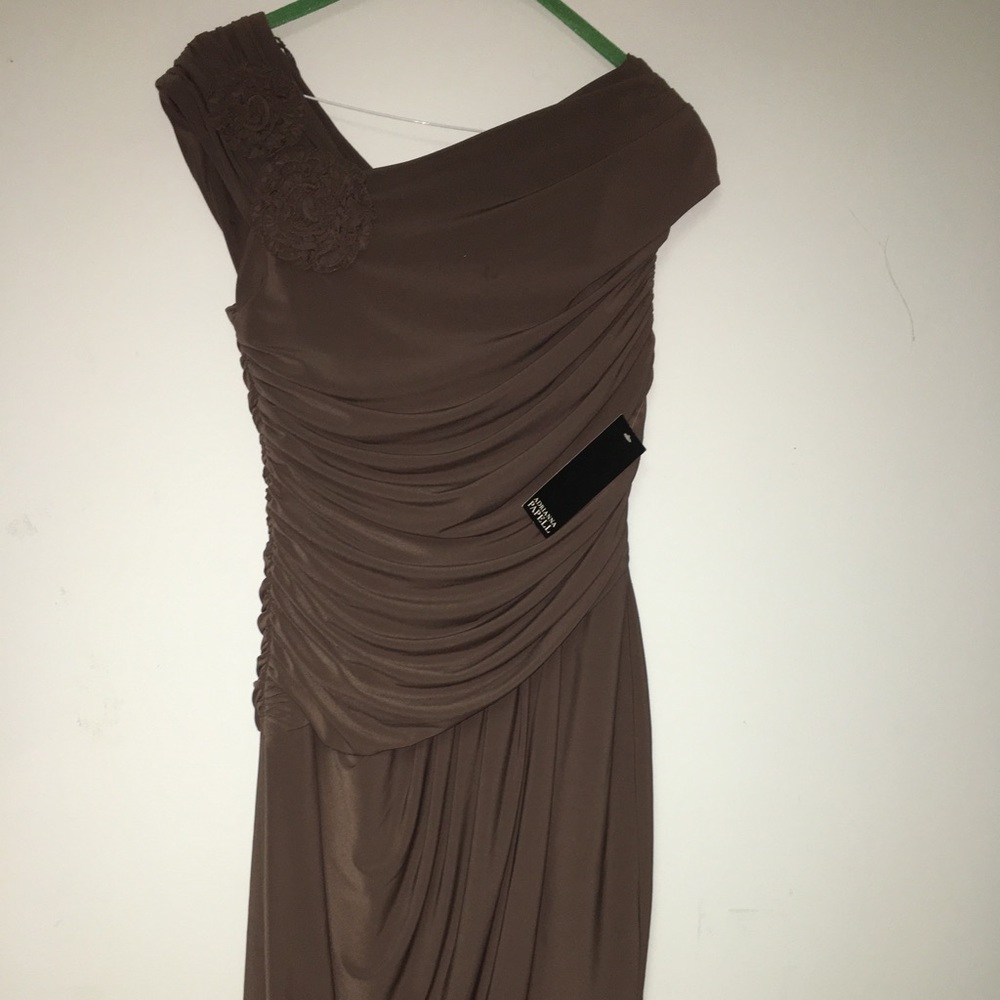 NWT Adriana Papell Fall Brown party dress